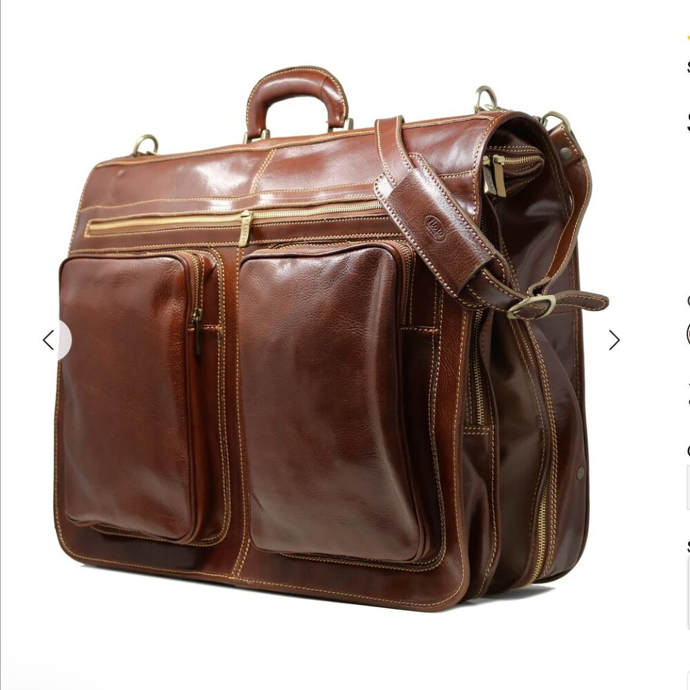 NWT Floto Venezia Leather Garment Bag